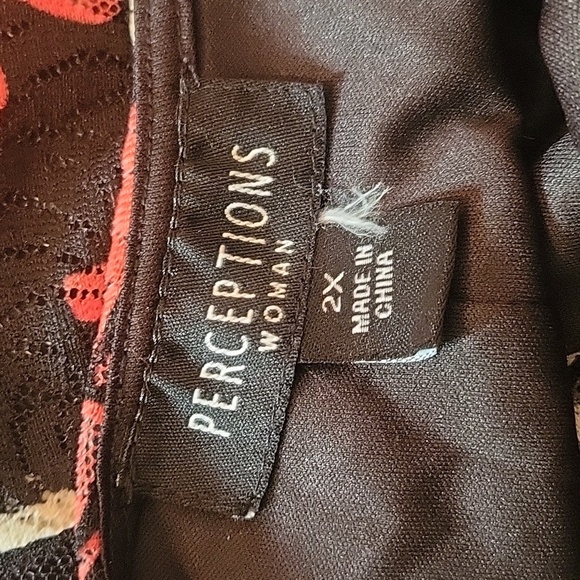 Perceptions Womans Floral Sleeveless Midi Dress, Size: 2X - Picture 2 of 7